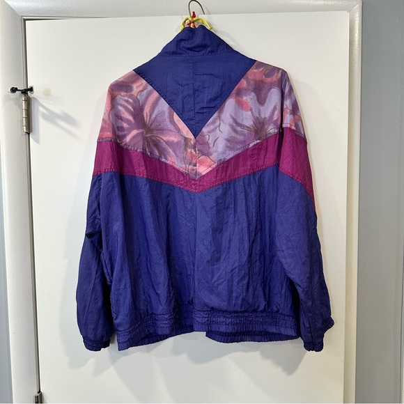 Vintage Lady Footlocker Women's Purple Floral Jacket - Medium - Picture 3 of 5